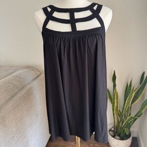 Torrid Tank Top 0 Black Strappy Going Out Lightweight Sleeveless Large L